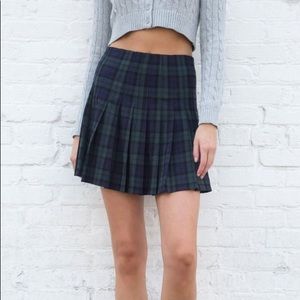 Brandy Melville Dana Plaid Skirt in blue and green